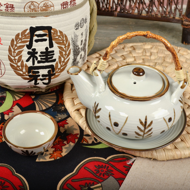 单人日式茶具海鲜釉下彩冷水壶