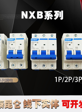 NXB1P2P正泰断路器空气开关电闸总闸3P4P32A63A40A16A20A100A家用