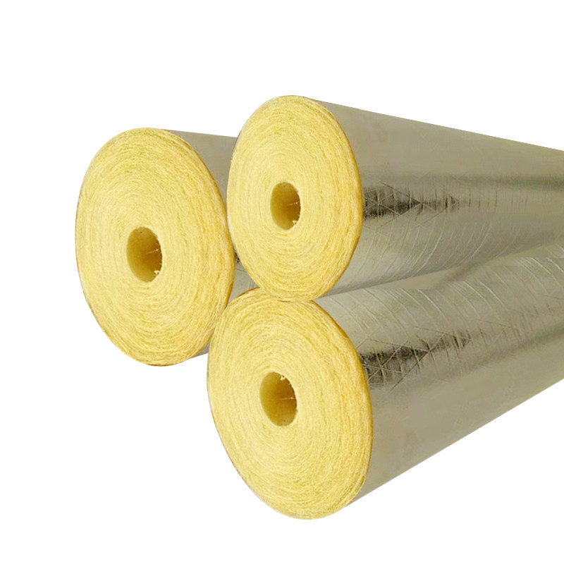 岩棉管壳高温保温管壳玻璃棉管硅酸盐铝箔蒸汽管道材料硅酸铝管套