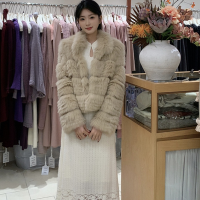 童心家岁暮千寻雪绒小香感气质名媛皮草含100狐狸毛S812