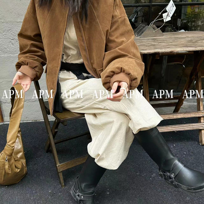 童只做鹅绒极简风立领宽松短款派克服保暖羽绒服外套YR82537