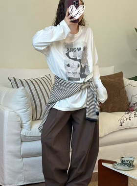 童心感优雅休闲日常时尚设计感松弛长袖T恤(单长袖T35天丝)S26004