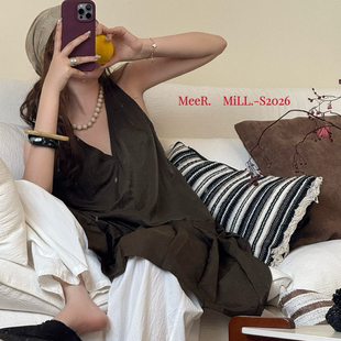 童心很有味道慵懒风复古亲肤基础款连衣裙(55天丝)26005926DE0059