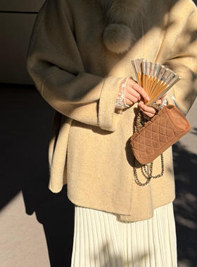 童心店版羊毛外套(配可拆卸真狐狸毛毛领)（含100澳毛）25FMY1464