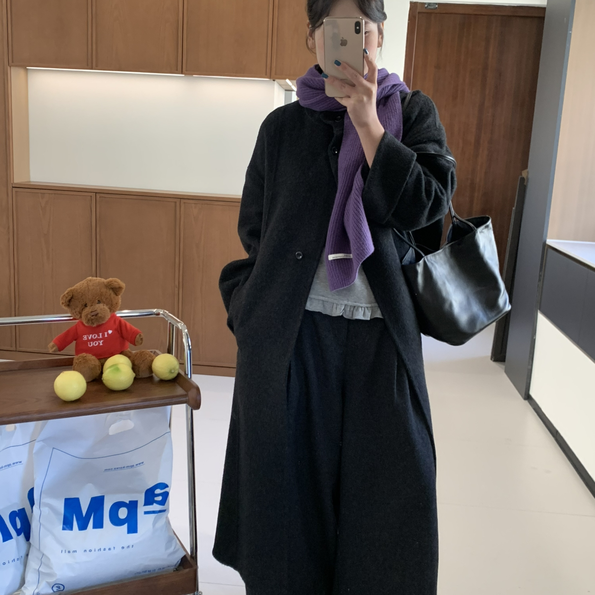 童心搭加长款大衣羊毛外套(配腰带)（含89.9澳毛）(10.1羊绒)S117