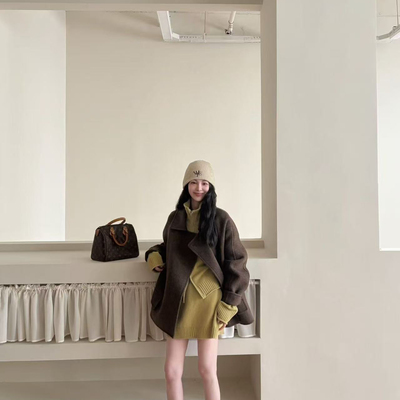 童心韩系通勤时尚重工羊毛外套（含89.3绵羊毛）5D7N123