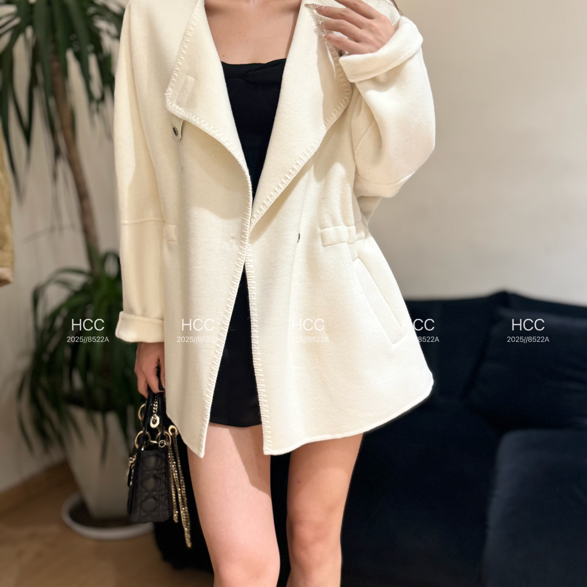 童心家冬上新极简设计感一粒扣韩系羊毛外套含86.5羊毛3-173