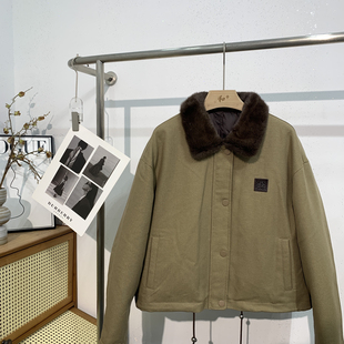 童心巴恩风鹅绒服保暖羽绒服外套(毛领水貂真毛不可拆卸)HS-88232