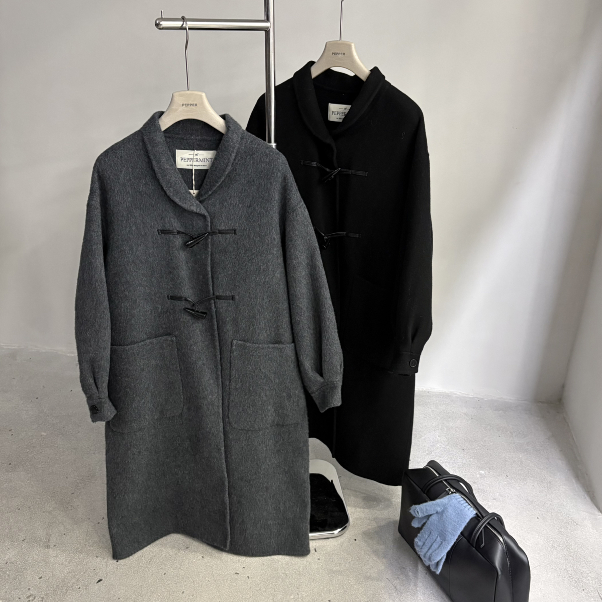 童心上新超韩元宝领牛角扣羊毛外套（含20浣熊绒）51