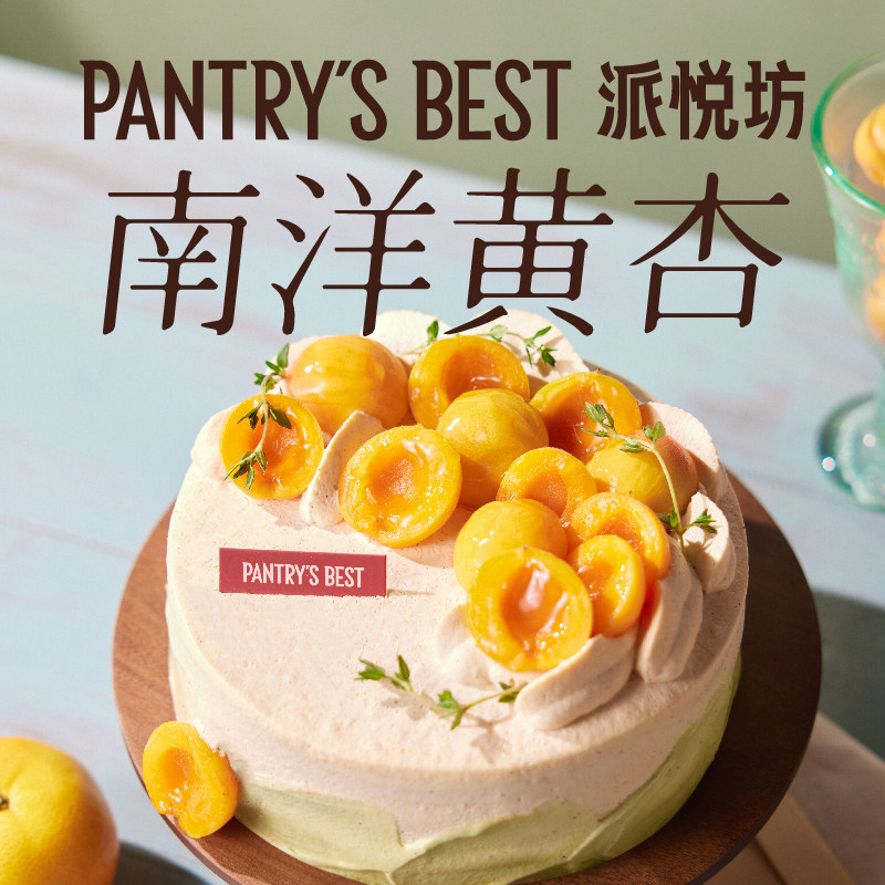 派悦坊南洋黄杏生日蛋糕吊干杏子泰奶甜品奶油同城配送北京上海