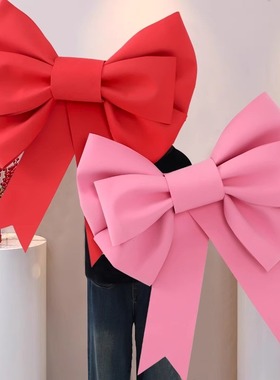 圣诞节装饰超大蝴蝶结粉色红色婚礼新房结婚客厅布置商店场景布置