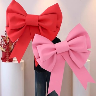 圣诞节装饰超大蝴蝶结粉色红色婚礼新房结婚客厅布置商店场景布置