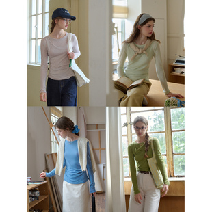 文艺叠穿两件套长袖 法式 针织T恤 天丝羊毛 SimpleRetro云朵日记
