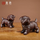 黑檀木雕刻十二生肖狗摆件实木质斗牛犬家居客厅装 饰店铺开业礼品