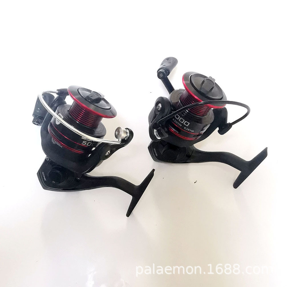 苦茶帕莱蒙 纺车轮4000型5000型纺车轮渔线轮金属折叠摇杆5+1轴