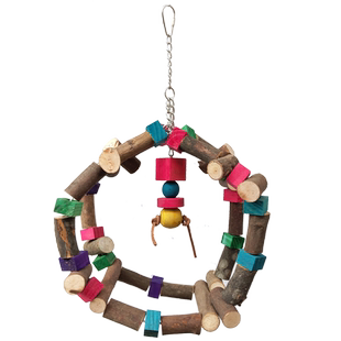 粤迪笼内鹦鹉站圈玩具中大型鹦鹉玄凤折衷灰鹦鹉鸟笼挂件玩具T181