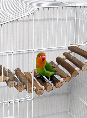 粤迪 趣味新款鹦鹉鸟类玩具鹦鹉吊床吊梯木玩具T8034/T8044/T8088