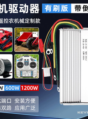 电动三轮两轮有刷电机控制器遥控农机驱动套装带倒车350W600W1200