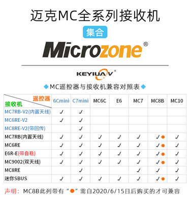 迈克遥控器接收机集合 MC7RB MC6RE E6RE自稳 MC8RE 9002 6CC78B