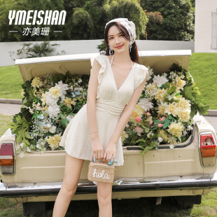 亦美珊成人连体泳衣泳衣女高级感2026新款 微胖遮肉保守温泉游泳衣