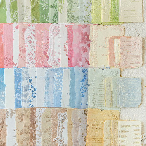 花枝语凸版浮雕手帐拼贴素材纸包