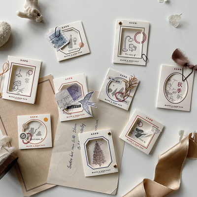 便签纸手帐素材灵感告急小卡镂空