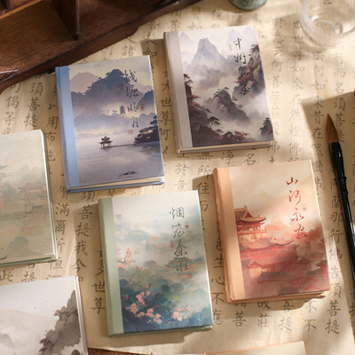 纸先生A7古风东方景色笔记本迷你