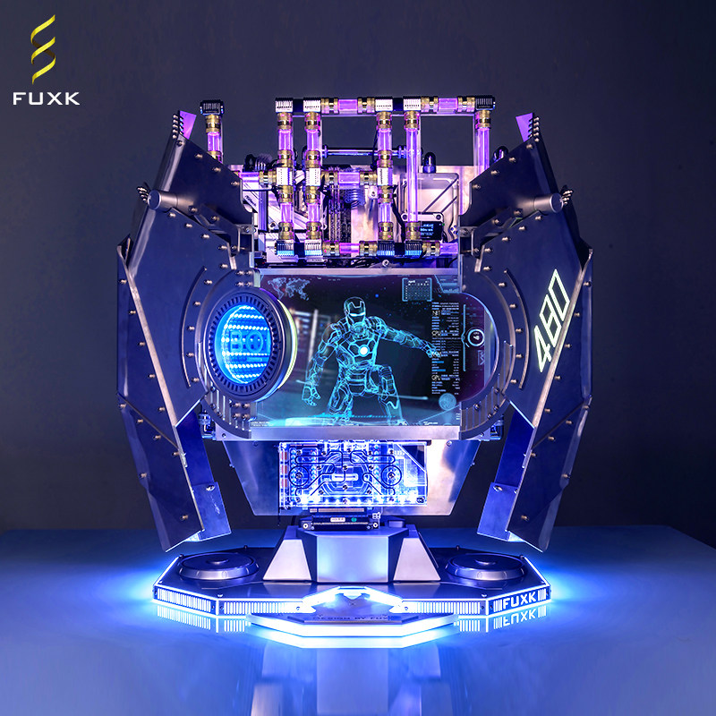 FUXK 钢铁侠MK2全铝合金概念水冷MOD主机12900K/RTX3090 高端定制