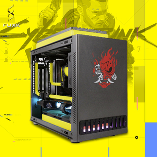 13700K 赛博朋克 ITX小主机 水冷电脑机箱台式 RTX4070T FUXK