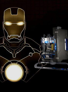 FUXK 钢铁侠 漫威 开放式主机定制 i9-13900K  4070TI ROG全家桶