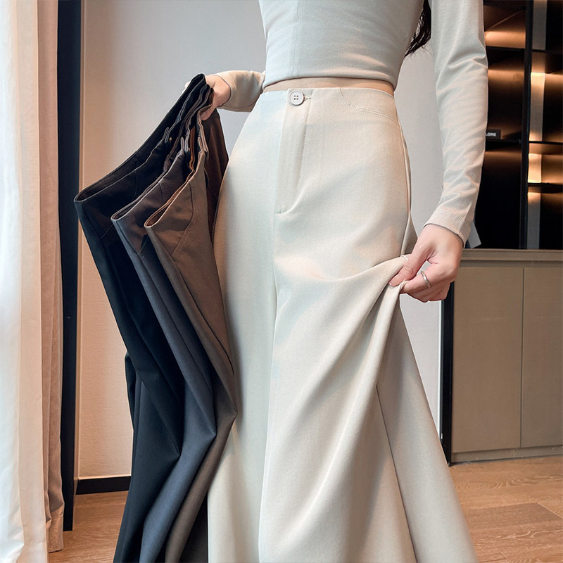 高级感西装裤女春秋2026新款高腰显瘦宽松休闲百搭垂坠感阔腿裤子