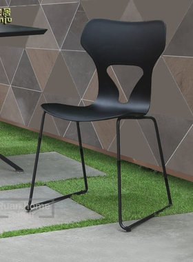 时尚家用塑料轻奢餐椅靠背休闲会客等侯餐饮烘焙化妆咖啡椅B332-3