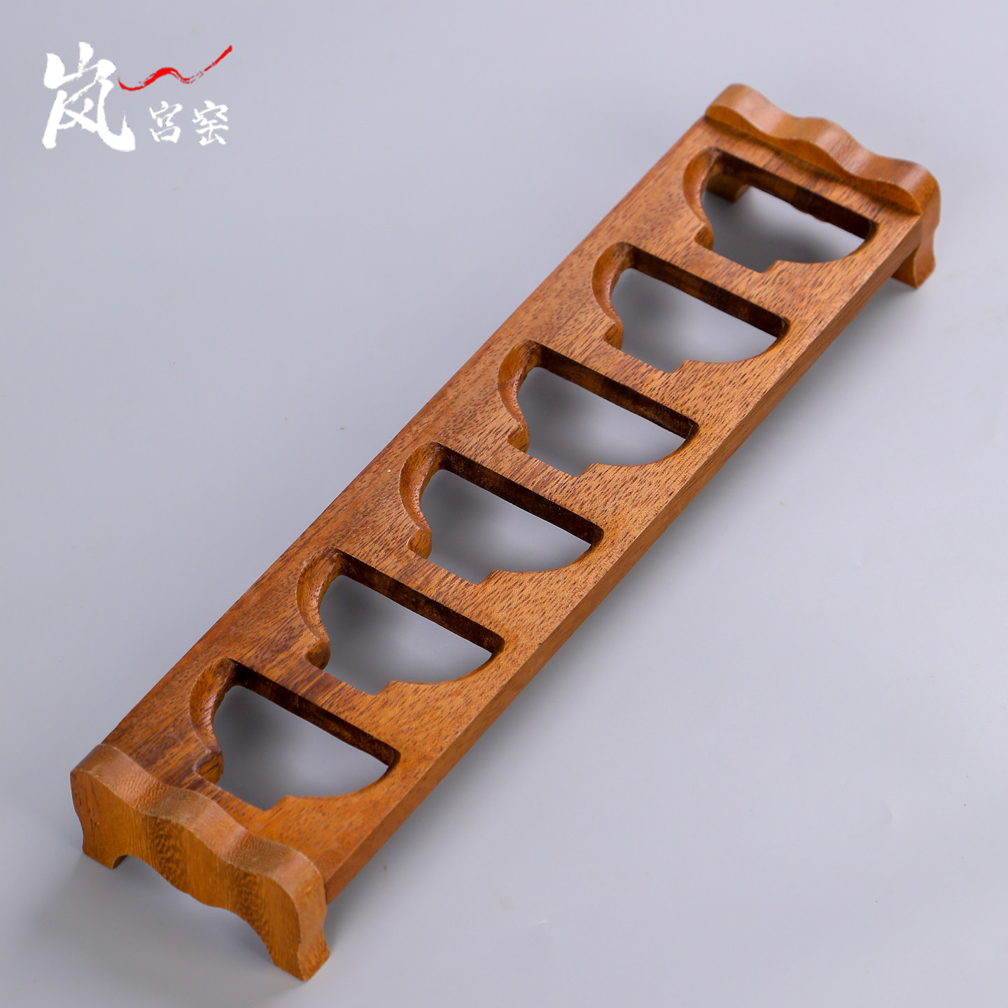 收纳架功夫茶杯托架沥水架茶具杯子架子茶碗收纳置物架黑檀木高档