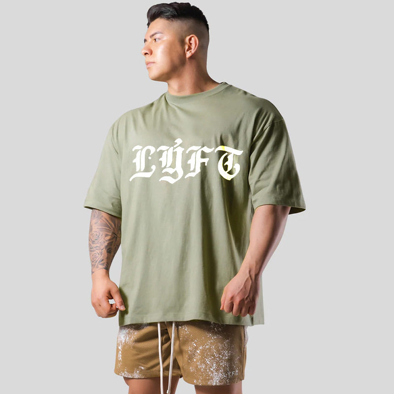LYFT短袖运动健身男士宽松棉T恤