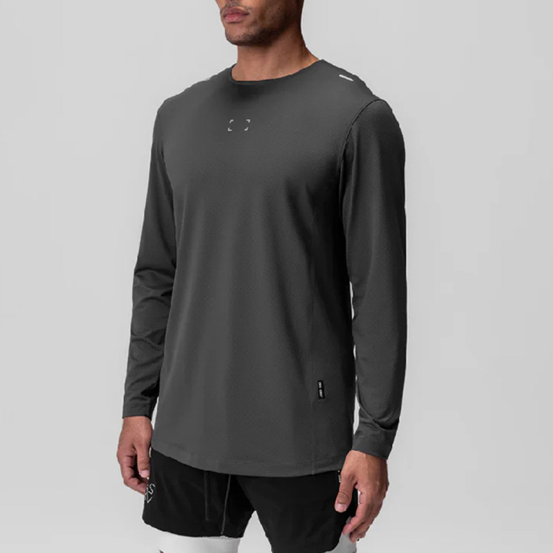 美式跑步训练上衣T恤运动长袖