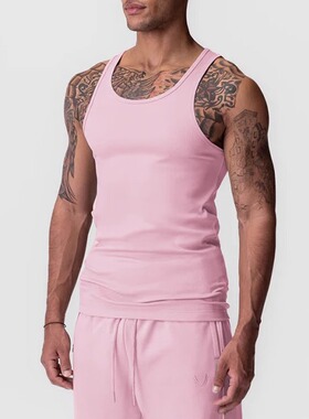 ASRV美式健身背心压缩速干螺纹紧身上衣无袖高弹训练跑步打底纯色