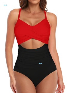 Fashionable Women's One Piece Swimwear With Bust Boosting
