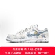 Nike 男款 Big 祥云 定制球鞋 低帮板鞋 马年祥瑞 新年 白蓝金