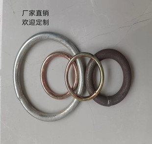 实心铁圈圆环护栏配件焊接铁环铁艺护栏配件镀锌钢筋铁艺闭口焊接