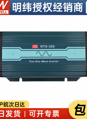 台湾明纬NTS-300-212CN 12V转220V国标插座纯正弦波DC-AC逆变器