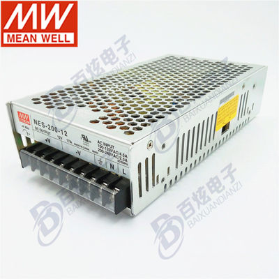 台湾明纬NES-200-12 204W12V16.5A 经济型开关电源可替换LRS系列