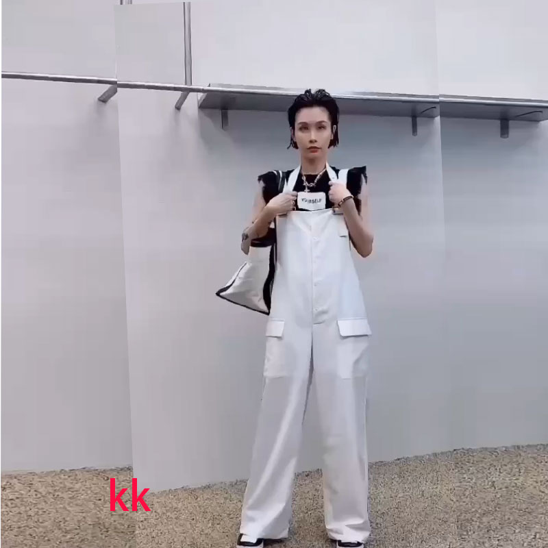 韩国潮宽松女裤连体裤背带长裤