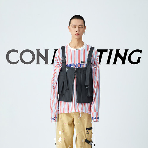 CEMT 设计师品牌CONEMOTING工装马甲男外搭帅气吊带战术背心外套