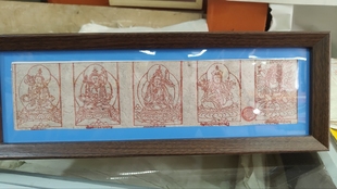 德格藏纸手工拓印多尊小佛像