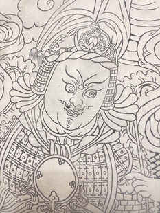 德格藏纸纯手工拓印版画非遗手工