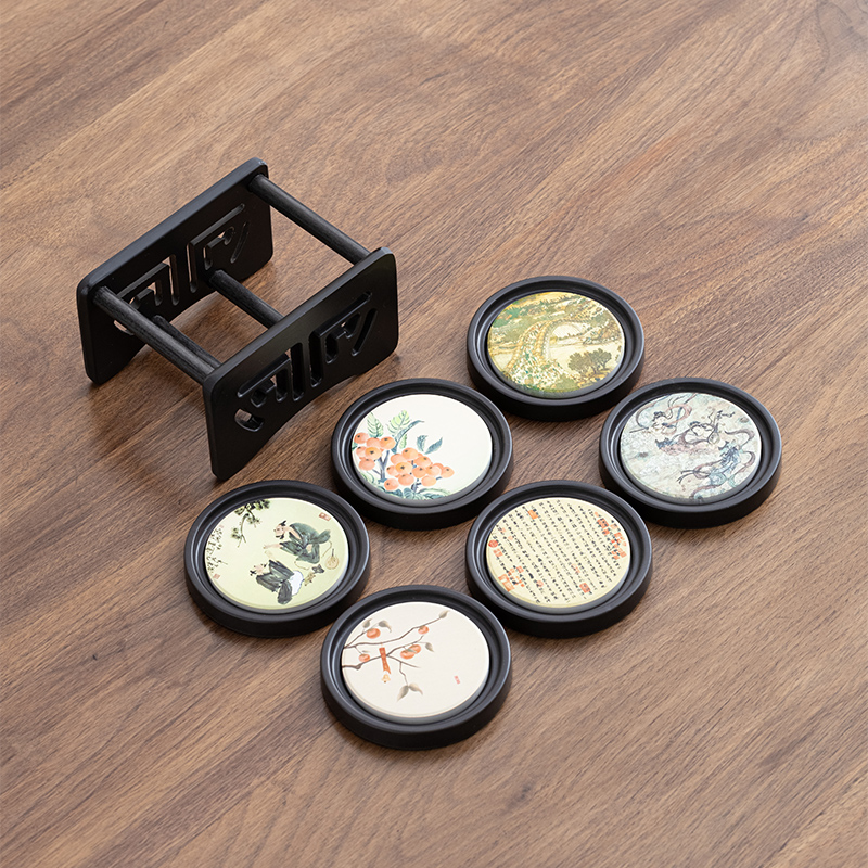 闽政电木吸水茶垫杯垫茶杯垫茶道功夫茶杯托茶托防烫创意茶具配件