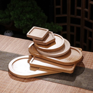 复古竹制水杯垫圆形花盆垫餐桌隔热垫碗垫锅垫防烫垫盘垫茶道茶托