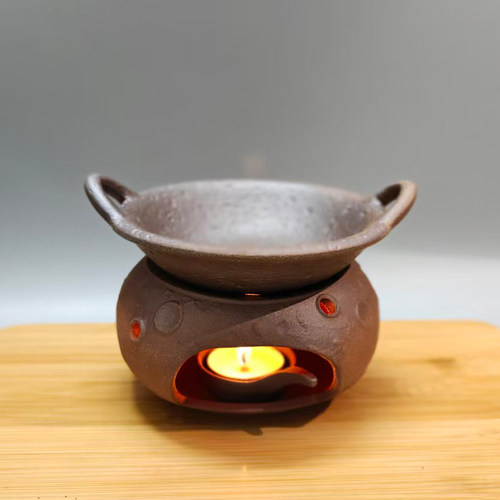 中式复古陶瓷围炉煮茶香薰炉套装