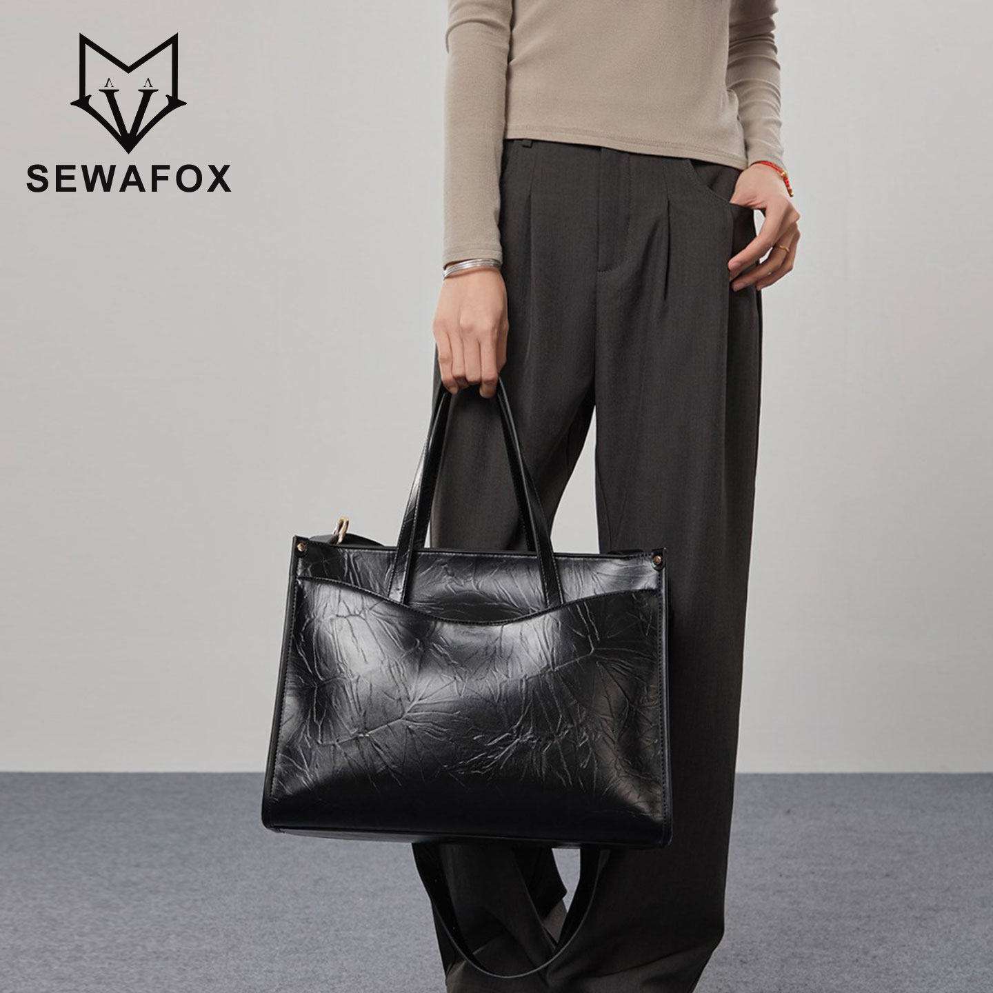 通勤托特包2025新款高级感质感斜挎大容量电脑包女大包上班公文包