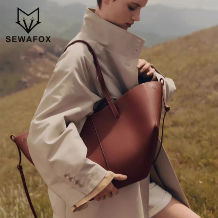 SEWAFOX单肩包大容量女2026新款日常通勤托特包设计感小众手提包